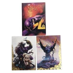 The Maxx Private Collection E3, Gold Foil P2 And P7 Trading Cards Aegis 1996 NM